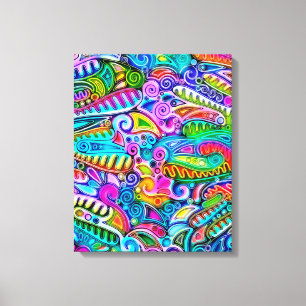 Toile Formes très colorées et abstraites art 9