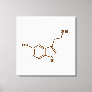 Toile Formule chimique moléculaire de sérotonine