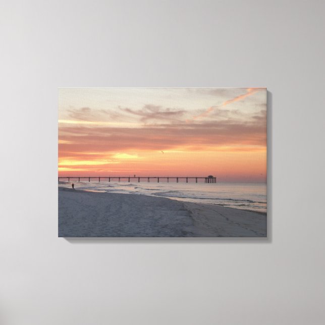 Toile Fort Ft. Walton Beach Sunrise Photo Canvas Sunset (Recto)