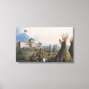 Toile Fort Laramie, Fort Sublette, Fort William, Miller