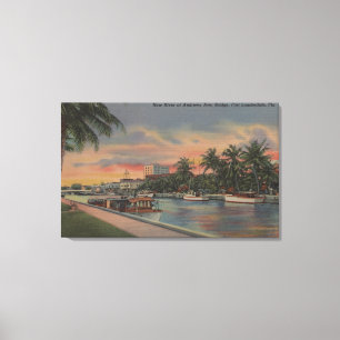 Toile Fort Lauderdale, FL - nouvelle vue de rivière et