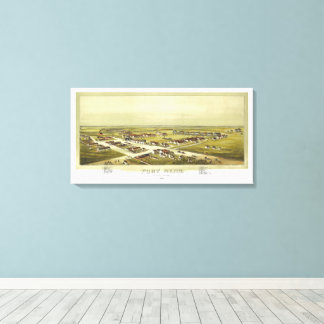 Toile Fort Reno Territoire de l'Oklahoma 1891 Lithograph