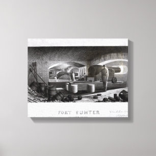 Toile Fort Sumter, vue intérieure de batterie de