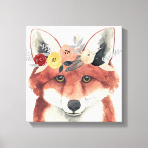 Toile Forteresse de la Couronne de fleurs Renard