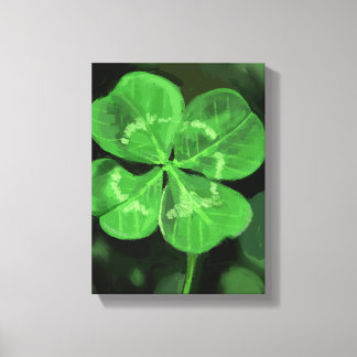 Toile Fourleaf Clover Painting - Still-Life Illustration