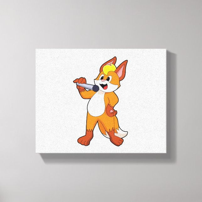 Toile Fox as Singer with Microphone (Recto)