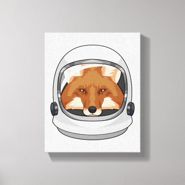 Toile Fox en astronaute avec casque (Recto)