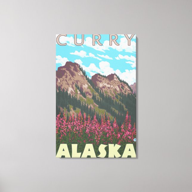 Toile Foyers et montagnes - Curry, Alaska (Recto)