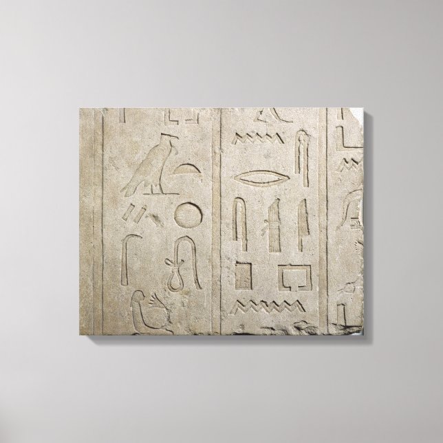 Toile Fragment d'une inscription hiéroglyphique (Recto)