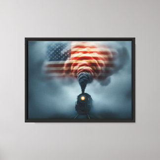 Toile Framed Canvas Art-All Aboard the Freedom Train