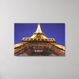 Toile FRANCE, Paris Tour Eiffel, vue du soir