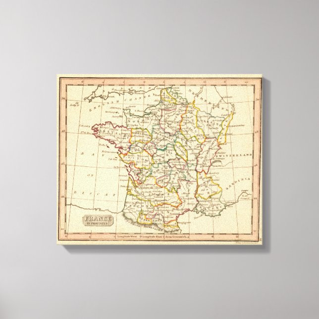 Toile France, provinces (Recto)