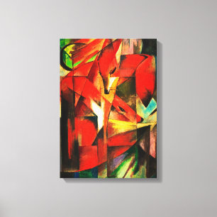 Toile Franz Marc Les Renards Red Fox Expressionnisme all