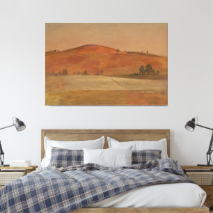 Toile Frederic Edwin Church - Paysage avec une colline b