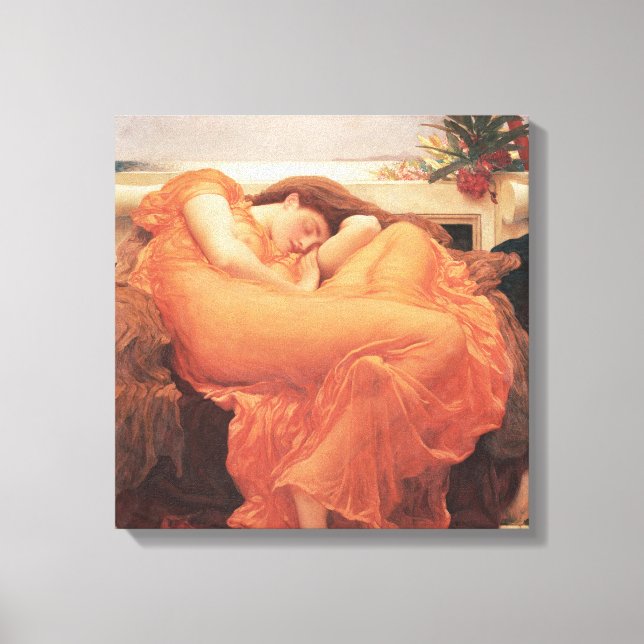 Toile Frédéric Lord Leighton Flaming Juin Art Carré (Recto)