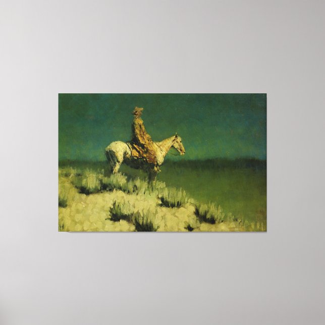 Toile Frederic Remington's The Night Herder (vers 1908) (Recto)