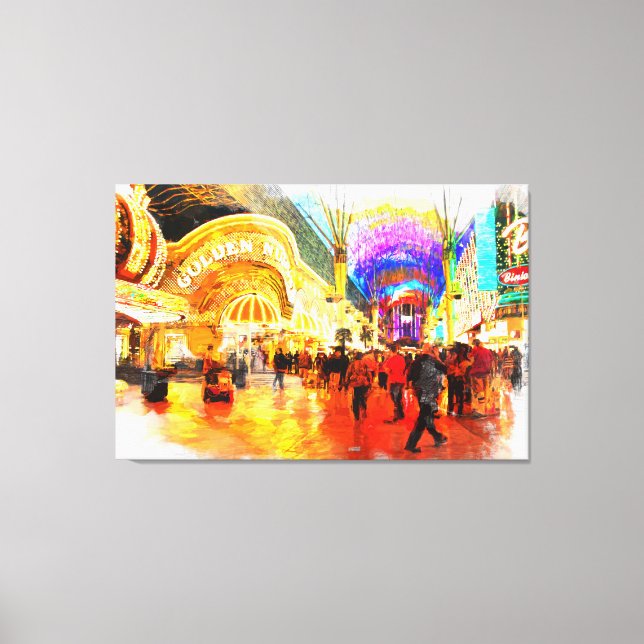 Toile Fremont Street Experience Las Vegas Canvas Imprime (Recto)