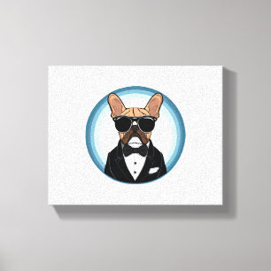 Toile French Bulldog Funny Cute Art