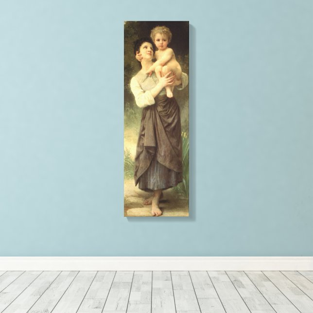Toile Frère et soeur par William Adolphe Bouguereau (Insitu (Plancher de Bois))
