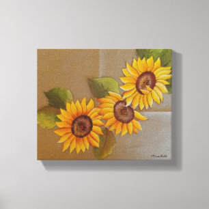 Toile Frida Kahlo a peint des tournesols