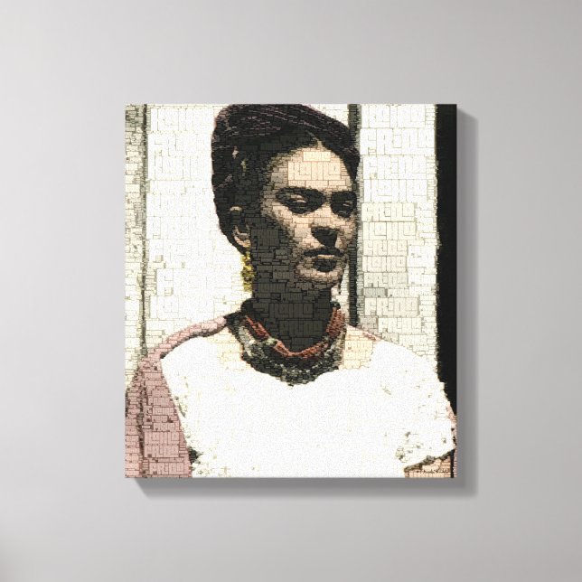 Toile Frida Kahlo Portrait textile (Recto)