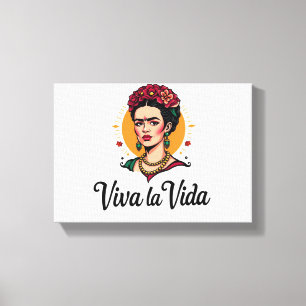 Toile Frida Kahlo Viva la Vida
