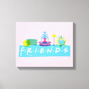Toile FRIENDS™   Logo avec icônes