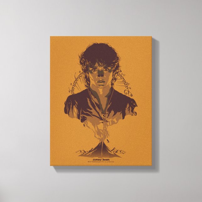 Toile FRODO™ MOUNT DOOM™ Tengwar Inscription Graphic (Recto)