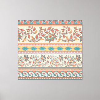 Toile Frontières florales indiennes Motif sans joint