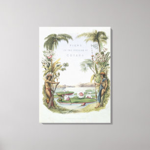 Toile Frontispice aux "vues à l'intérieur de la Guyane