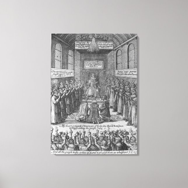 Toile Frontispiece to 'Vox Regis' de Thomas Scott (Recto)