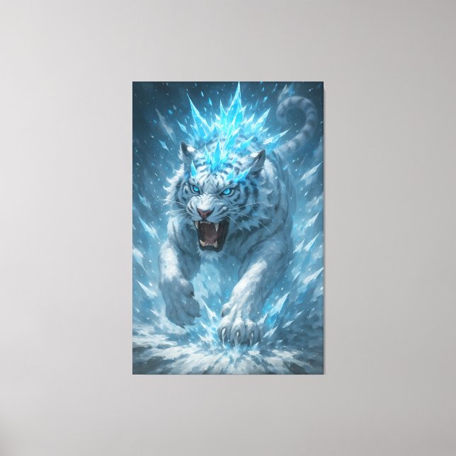 Toile Frost White Tiger – Emperor of the Frozen Realm –  (Recto)