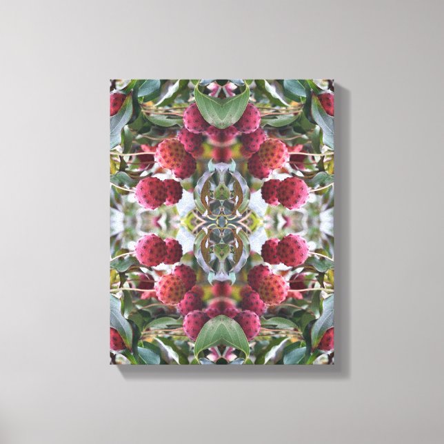 Toile Fruits de Dogwood rouge Nature Abstraite (Recto)