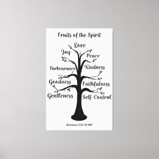 Toile Fruits de l'Esprit - Galates 5:22-23 NIV Canva