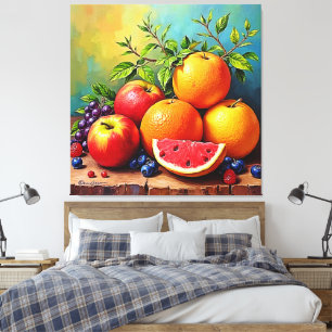 Toile Fruits frais dans un parfait mélange de design