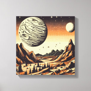 Toile FSF Mars Paysage Coupe de bois 1