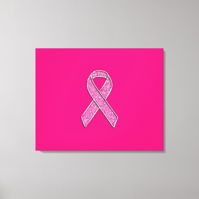 Toile Fuchsia Parties scintillant Style Pink Ribbon Sens (Recto)