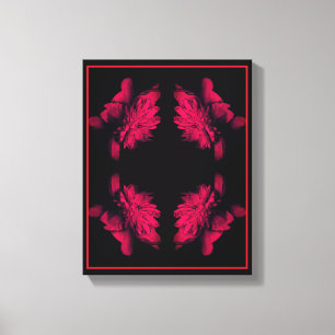 Toile Fuchsia Peony Art Floral Abstrait