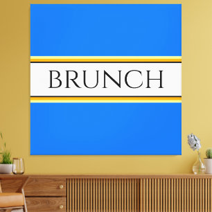 Toile Fun Festif Bleu Bleu Bleu Blanc BRUNCH Stripes Tex