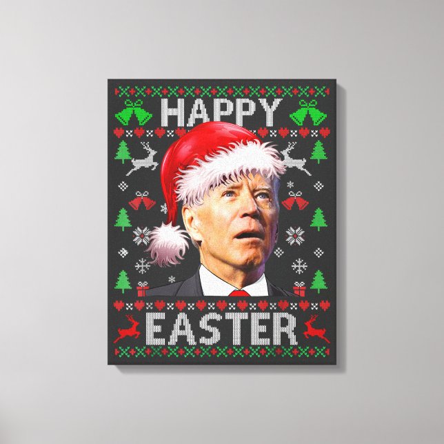 Toile Funny Biden Confused Happy Easter Ugly Christmas (Recto)