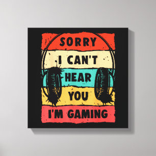 Toile Funny Gamer Shirt pour Ados garçons Jeu vidéo pour