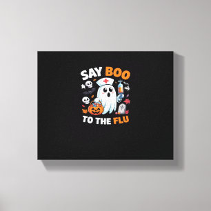 Toile Funny Halloween Nurse Ghost T-Shirt - "Dites Boo à