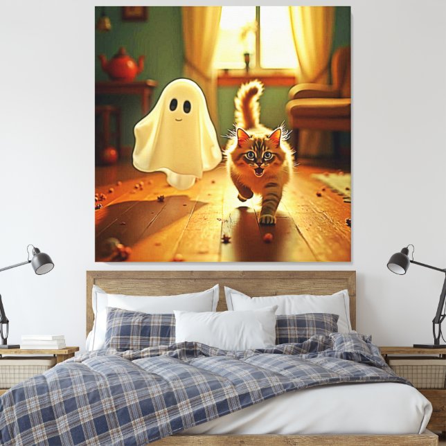 Toile Funny Kitten Éffrayant Friend Design (Insitu(Chambre))