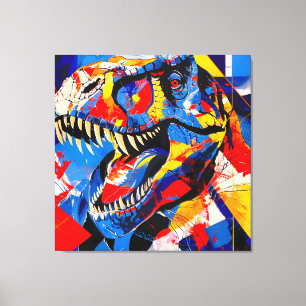 Toile Fusion de T-rex Dinosaur sauvage
