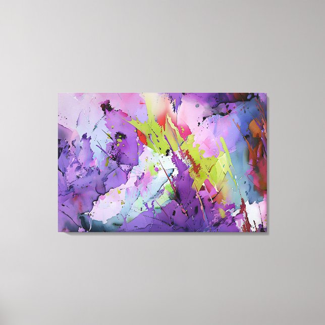 Toile "Fusion des teintes" Art Abstrait contemporain (Recto)