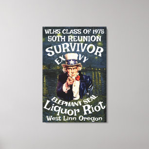 Toile FW HG SL Survivant RÉUNION DE LA PROMOTION 1975 WL