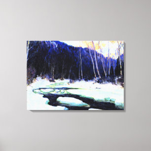 Toile Gagnon - Dégel de la rivière, beaux-arts