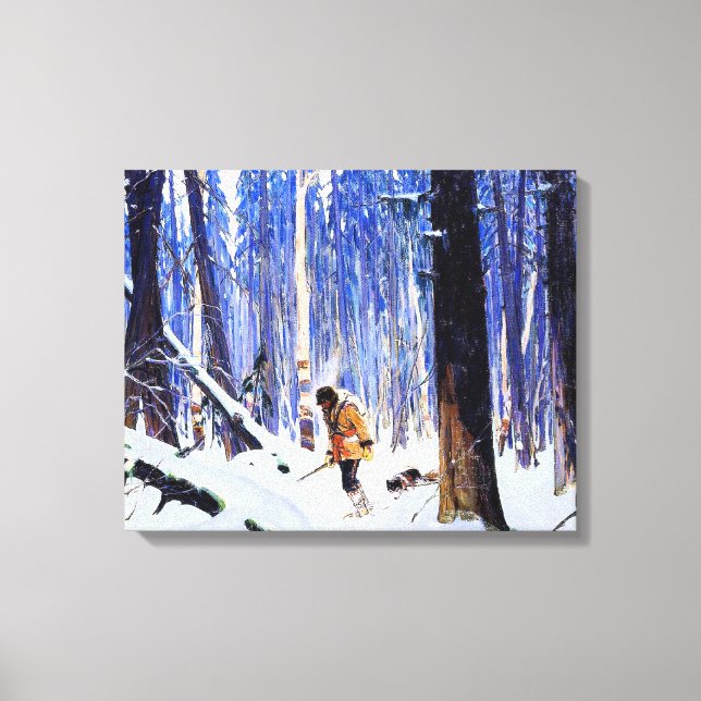 Toile Gagnon - Trapper dans les bois (Recto)