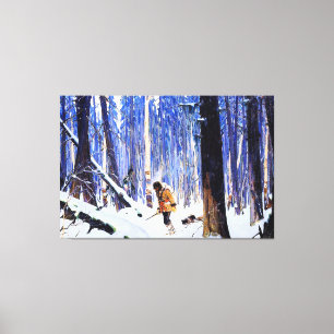 Toile Gagnon - Trappeur dans les bois