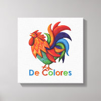 Galerie De Colores Rooster Print 12" x 12", 1,5"